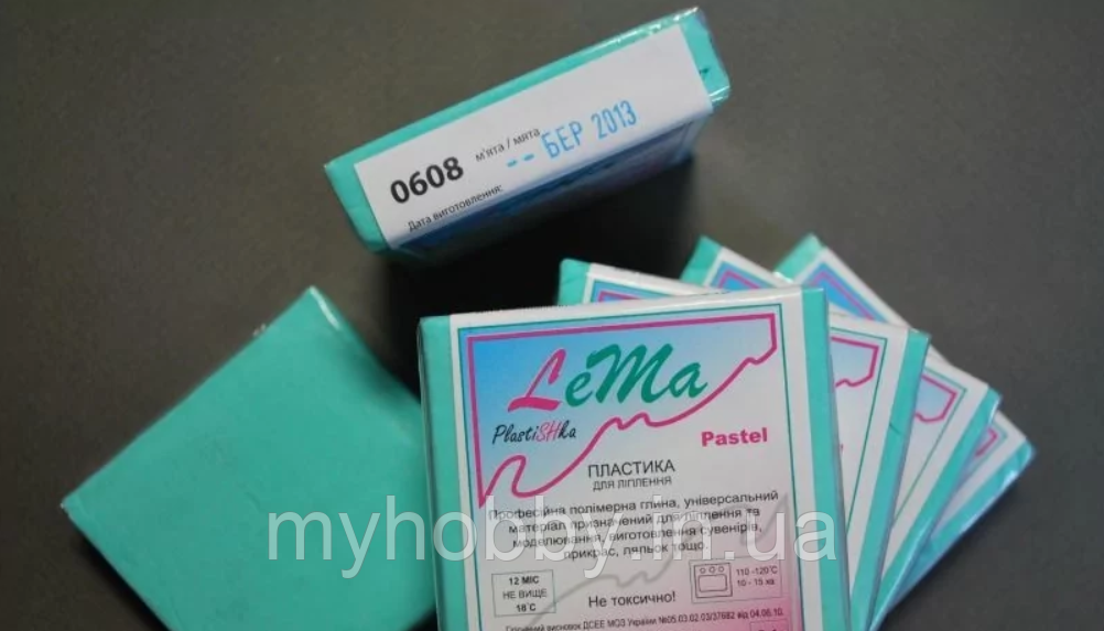 Полімерна глина Lema Pastel, №0608 м'ята, 75 г, фото 1