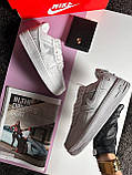 Білі жіночі шкіряні кросівки Nike Air Force 1 07’ LV8 Utility All White Демісезонні кросівки Найк Аір Форс 1, фото 9