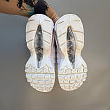 Білі шкіряні чоловічі кросівки Nike Air Max 95 Triple White Демісезонні кросівки Найк Аір Макс 95, фото 5