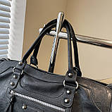 Жіноча сумка 7363 з двома ручками крос-боді чорна, фото 3