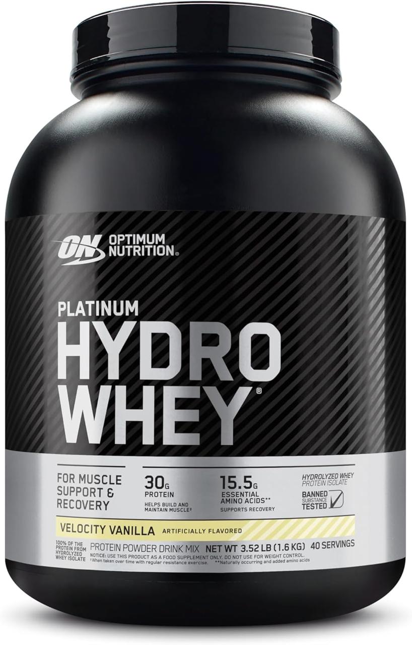 Сироватковий протеїн Optimum Nutrition Platinum Hydrowhey 3.5 lb 1590 г ВАНІЛЬ, фото 1