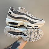 Білі шкіряніі чоловічі кросівки  Nike Air Max 95 Демісезонні Найк Аїр Макс 95, фото 5