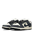 Сірі шкіряні чоловічі кросівки Nike SB Dunk Low Premium Black Grey, фото 4