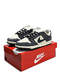 Сірі шкіряні чоловічі кросівки Nike SB Dunk Low Premium Black Grey, фото 5