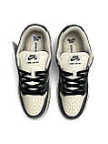 Сірі шкіряні чоловічі кросівки Nike SB Dunk Low Premium Black Grey, фото 8