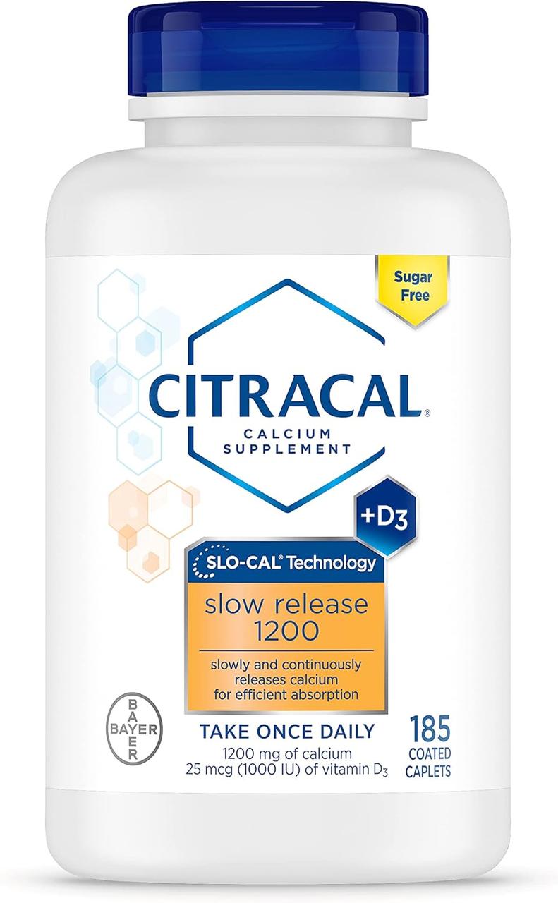 Citracal Calcium Supplement Slow Release 1200 + D3 185 таблеток, фото 1