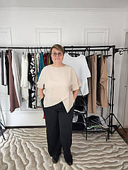 Стильна жіноча блуза (52-58; 60-66) Бежевий