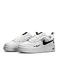 Білі жіночі шкіряні кросівки Жіночі кросівки Nike Air Force 1 07’ LV8 Utility White Black Демісезонні кросівки Найк Аір Форс 1, фото 4