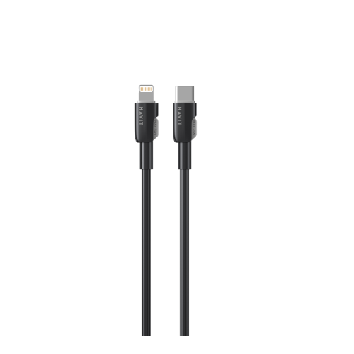 Кабель USB PD Type-C/Lightning Havit HV-CB309C 30W 1м чорний, фото 1