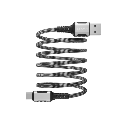 Кабель USB Type-C Havit HV-CB6300 3,0A магнітний 1м чорний, фото 1