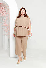 Модні жіночі штани (52-58; 60-66;) Бежевий