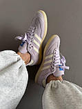 Фіолетові замшеві жіночі кросівки ADIDAS SAMBA LILAC SUEDE premium Демісезонні кеди Адідас Самба, фото 4