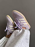Фіолетові замшеві жіночі кросівки ADIDAS SAMBA LILAC SUEDE premium Демісезонні кеди Адідас Самба, фото 8