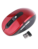 Бездротова мишка Wireless Mouse G-108 / Комп'ютерна мишка бездротова 2.4GHz / Чорно-Бордова