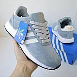 Сірі чоловічі замшеві кросівки Adidas Iniki Runner, фото 2