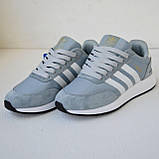 Сірі чоловічі замшеві кросівки Adidas Iniki Runner, фото 8