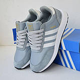 Сірі чоловічі замшеві кросівки Adidas Iniki Runner, фото 9