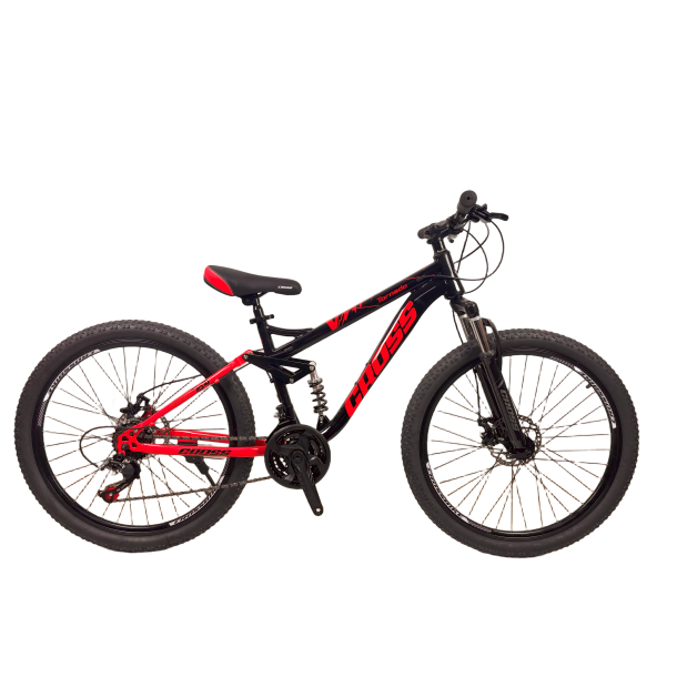 Велосипед двопідвісний Cross Tornado 26" 14" Червоний
