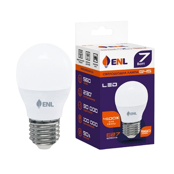 Лампа G45 7W E27 4100К LED ENL Enerlight