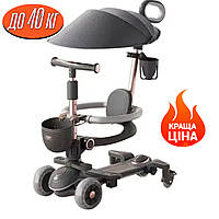 Самокат трансформер 5в1 (від 1 року) Дитячі самокати 40 кг Самокат з підсвіткою коліс (Самокат для маленьких)