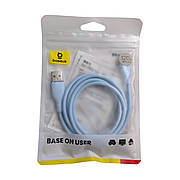 Кабель USB - Lightning Baseus P10355700311-00 2.4A 1.2м блакитний