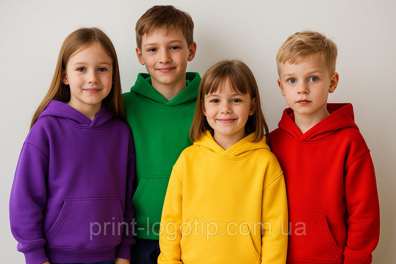 Дитячі худі оверсайз для колективу, фото 1