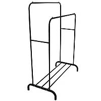 Напольна подвійна вішалка для одягу Multipurpose Hanger 205 з полицею для взуття 110x56x145 см, фото 6