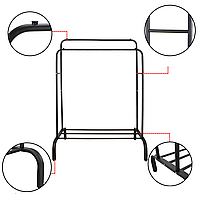 Напольна подвійна вішалка для одягу Multipurpose Hanger 205 з полицею для взуття 110x56x145 см, фото 9