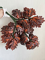 Декоративна гілка дуба . Штучне осіннє листя ( латекс ), фото 3
