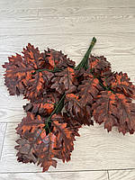 Декоративна гілка дуба . Штучне осіннє листя ( латекс ), фото 7