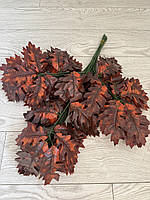 Декоративна гілка дуба . Штучне осіннє листя ( латекс ), фото 5