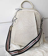 Женский кожаный рюкзак городской. Модный рюкзак женский. Рюкзак из натуральной кожи белий