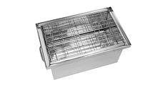 Коптильня гарячого та холодного копчення "XK" неіржавка сталь 2 мм, 2 яруси та 3 гачки + подарунок, фото 4