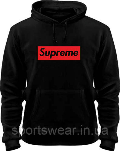 Худі толстовка чорна з принтом Supreme "" В стилі Supreme ""