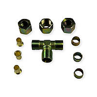 Аварійне з'єднання метал розбірний трійник 12x12x12