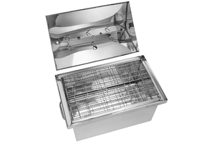 Коптильня гарячого копчення "S" неіржавка сталь 1.5 мм, 2 яруси та 3 гачки + подарунок, фото 4