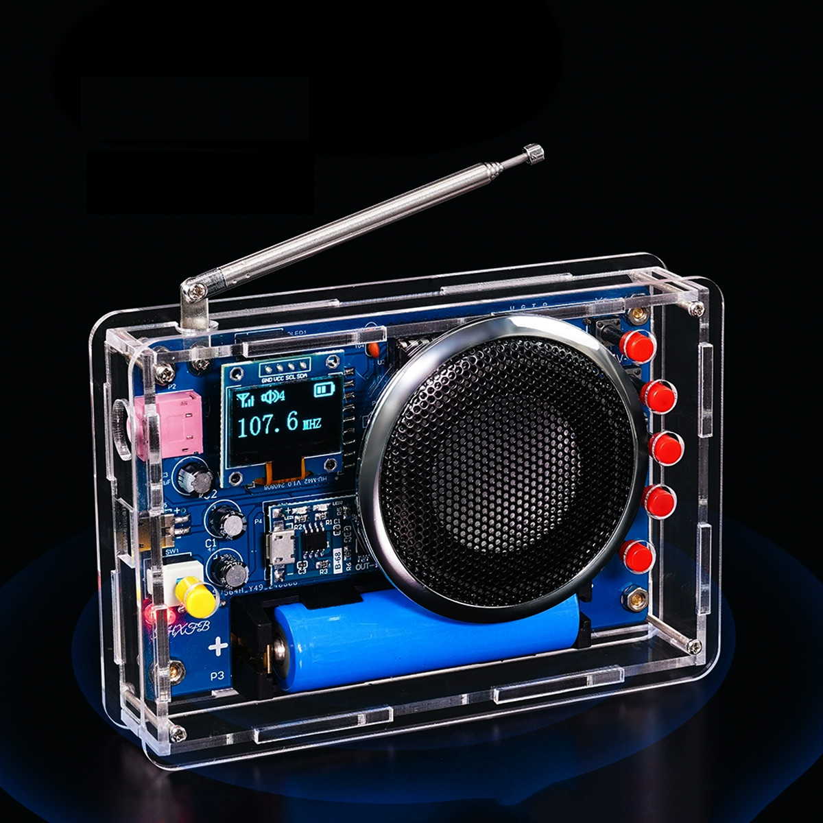 Радіоконструктор FM-радіо (2025) з OLED-дисплеєм - ідеальний комплект для пайки та навчання, фото 1