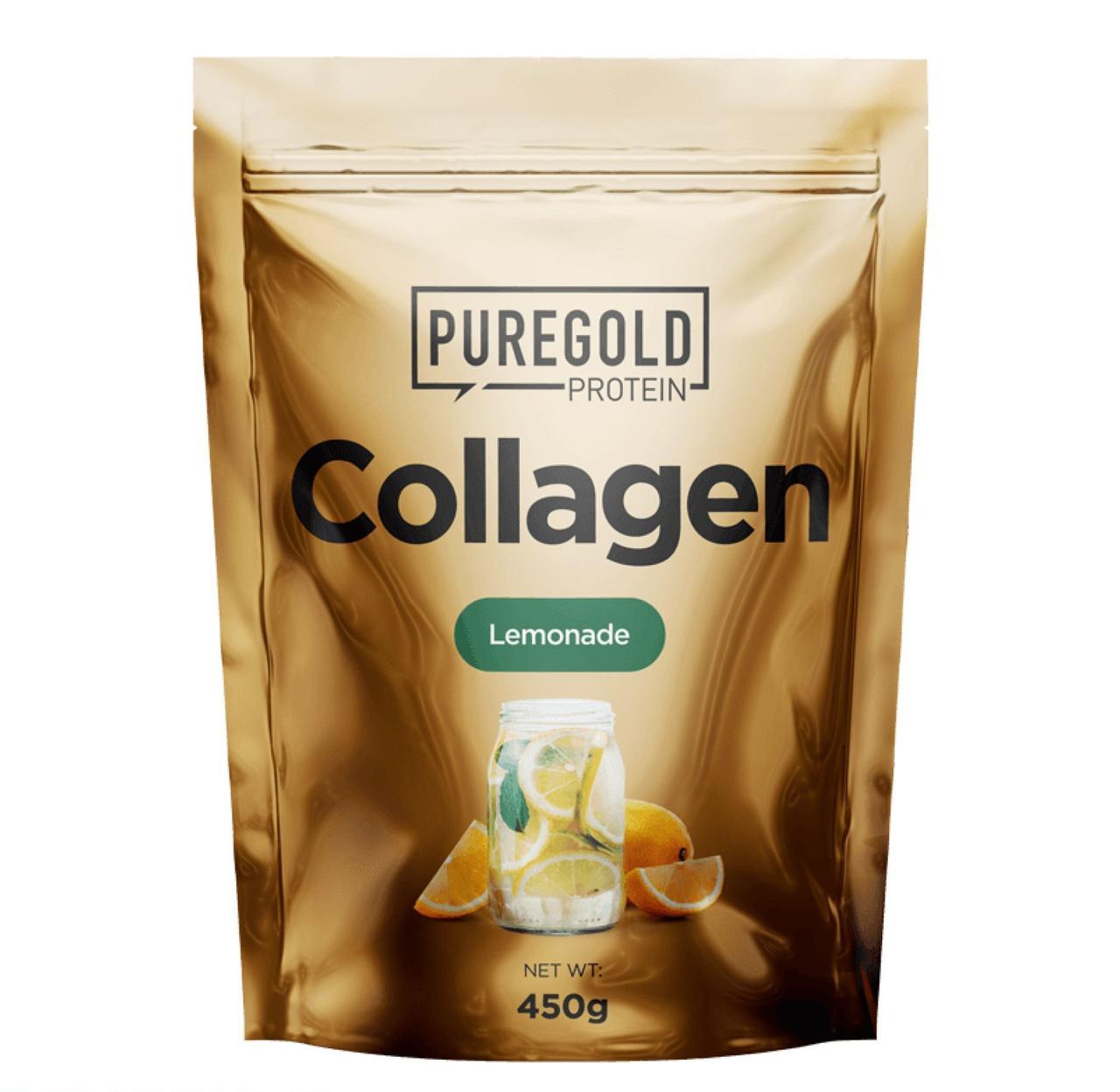 Колаген Pure Gold Collagen Lemonade з гіалуроновою кислотою, вітаміном С та цинком, зі смаком лимонаду, 450 г, фото 1