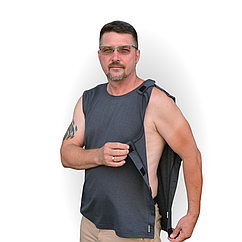 Майка адаптивна класична трикотаж сіра