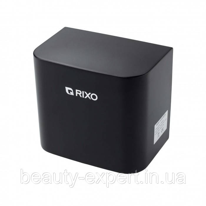 Електро сушарка для рук чорна настінна Rixo Solido H07B автоматичні сушарки для рук, фото 1