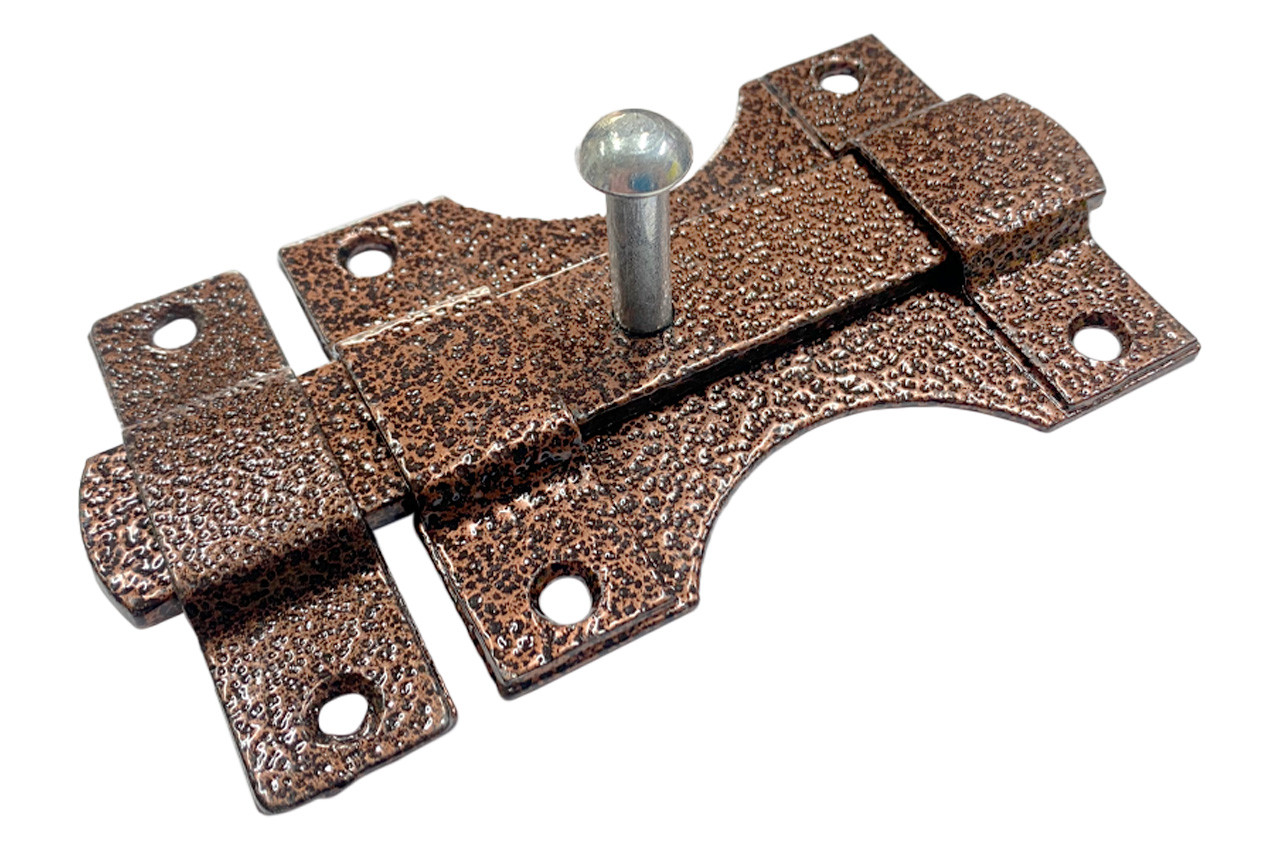 Засувка KS-UKR плоска "Дуга" ручка 80х155 (мідний антик) (s4211), фото 1