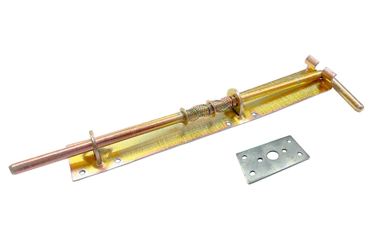 Засув KS-UKR "Виток" з ручкою на пружині 55х550 (цинк) (s4020), фото 1