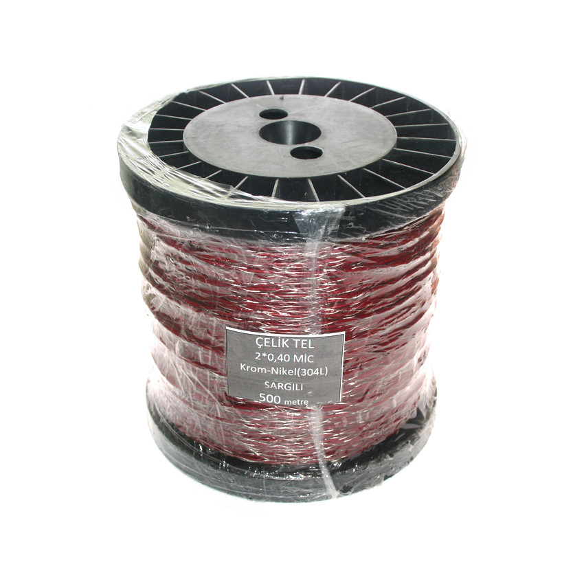 Шнур для електропастуха 500м, 2*0,4мм, 0,3 Ом/м