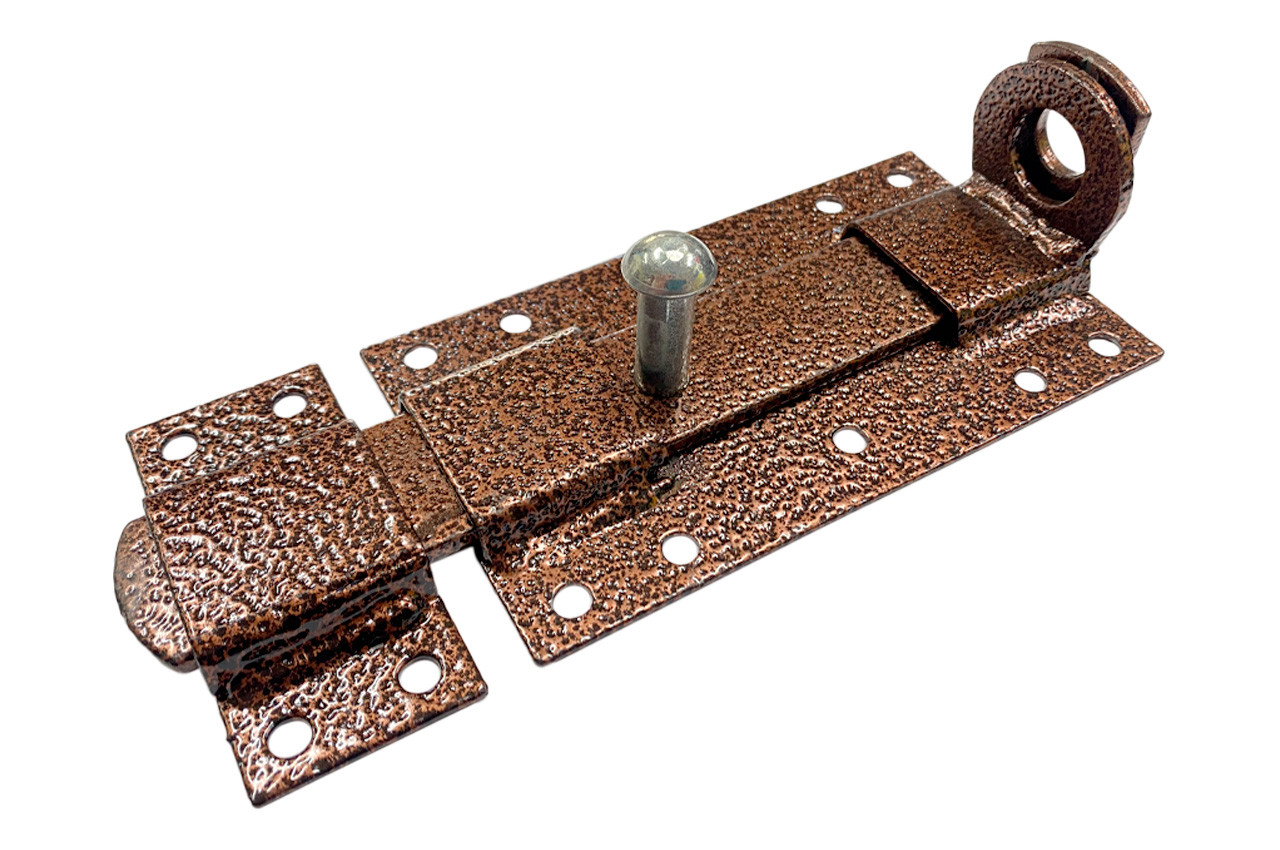 Засув дверний KS-UKR плоский під замок 80х205 (Мідний антик) (s4197), фото 1