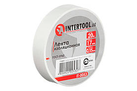 Стрічка ізоляційна Intertool 20 м x 17 x 0.15 мм біла (IT-0053) (10 шт.)