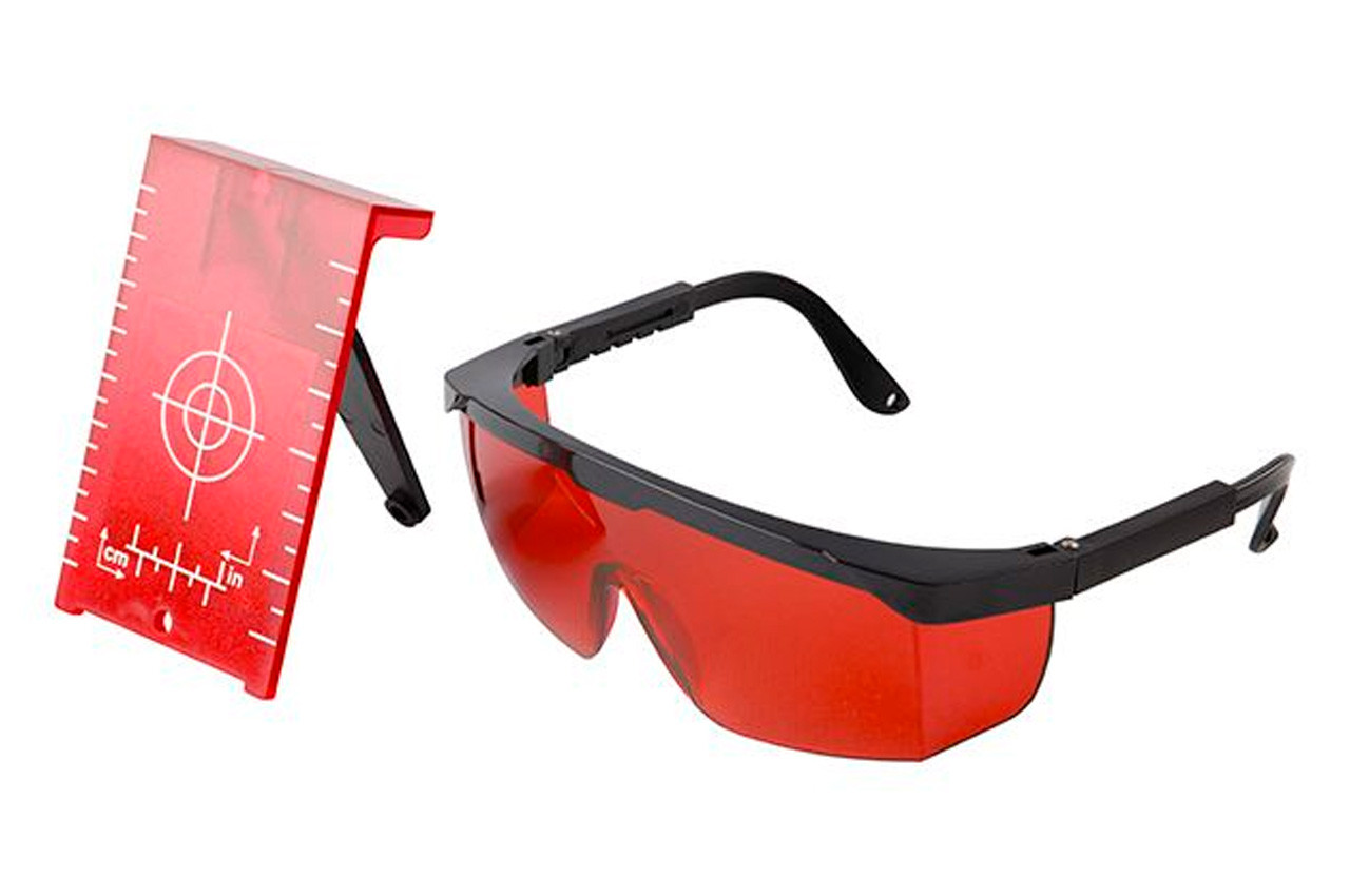 Мішень та окуляри для рівня лазерного Intertool лазер червоний (MT-3066), фото 1