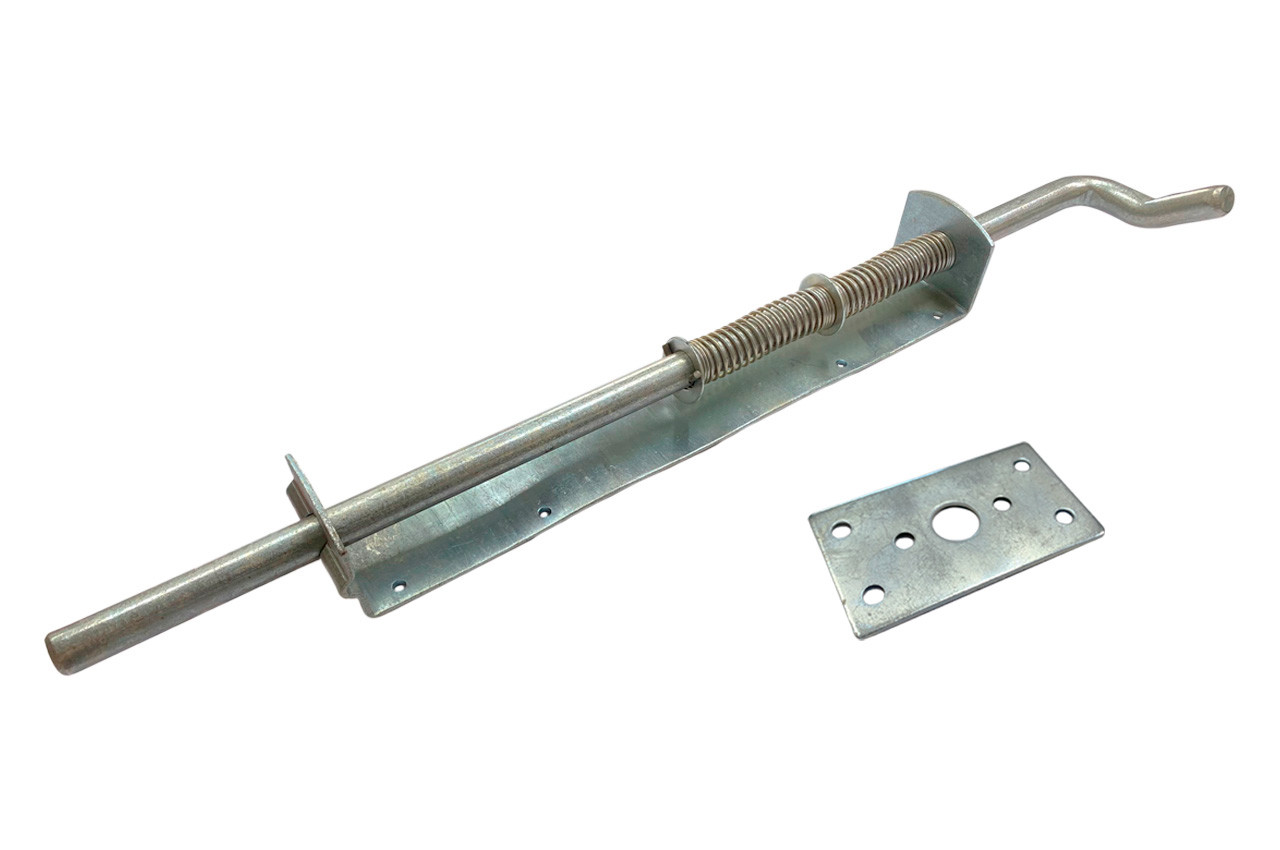 Засув KS-UKR "Виток" з ручкою на пружині 16х525 (цинк) (s6372), фото 1