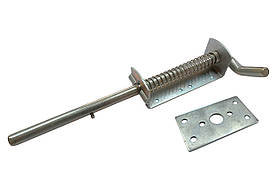 Засув KS-UKR "Виток" з ручкою на пружині 14х320 (цинк) (s6369)