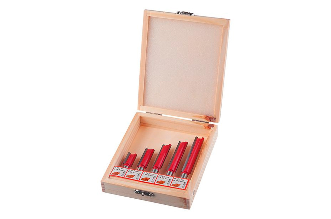 Набір фрез пазових прямих Intertool 5 шт. (HT-0075), фото 1