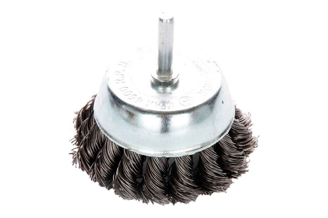 Щітка торцева Apro 75 мм x 6 мм плетені (830409), фото 1